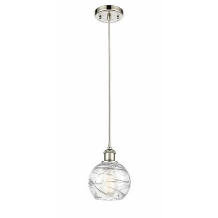 

Innovations 516-1P-PN-G1213-6-LED Small Deco Swirl 1 Light Mini Pendant part of the Ballston Collection Polished Nickel