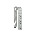 thumbnail image 2 of Belkin Surge Protector Power Strip, 6 AC Outlets, 4ft Extension Cord, 720 Joules, Wall Mount, Flat Plug, Home & Office Use, ETL Listed, White – Reliable Protection for Electronics, 2 of 8