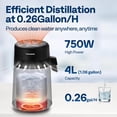 thumbnail image 5 of SPECSTAR Water Distiller Countertop 1.06 Gallon/4L 900W Distilled Water Machine with Smart Switch Purifier Filter for Home Office, Black, 5 of 8