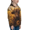 thumbnail image 3 of Daiia Cute Cow Sunflower Field for Boys Fashion Hoodies & Sweatshirts with Kangaroo Pocket,Hooded Sweatshirt for Kid, Breathable& Moisture Wicking-Large, 3 of 6