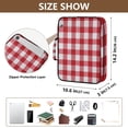 thumbnail image 3 of Haosy Accordion File Organizer Zipper Binder 500 Sheet 6-Tab Expanding File Folder Multi-Pocket 1.2 Inch 3 Ring Red and White Checkered, 3 of 7