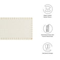 thumbnail image 5 of Sparta Weave Wall-Mount Vegan Leather Queen Headboard in Natural Beige, 5 of 7