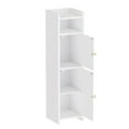 thumbnail image 3 of BEWISHOME Small Bathroom Storage Cabinet with 2 Doors, Narrow White Cabinet with Adjustable Shelves for Small Spaces, 3 of 10