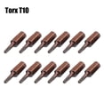 thumbnail image 1 of 12Pcs For Torx Screwdriver Bits 6.35Mm Shank 25Mm For Torx Screwdrivers With Hole T6-T40 T10, 1 of 7