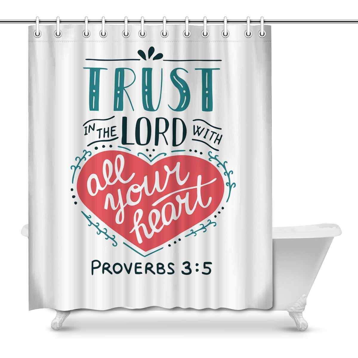 YUSDECOR Christian Bible Verse Proverb Trust in The Lord House Decor