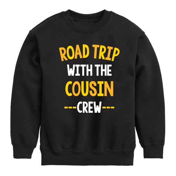 Instant Message - Road Trip With The Cousin Crew - Toddler & Youth Crewneck Fleece Sweatshirt
