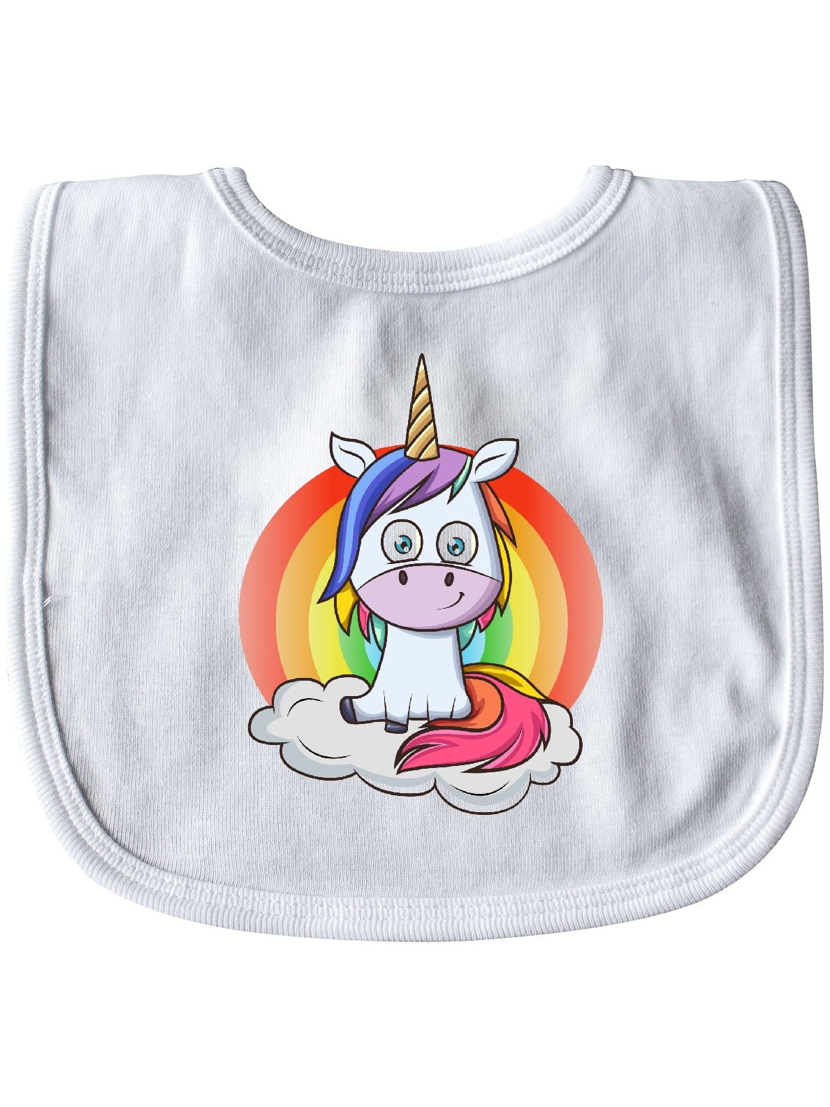 2 Pack Unicorn Rainbow Girls Baby Bib 
