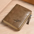 thumbnail image 3 of RFID Blocking Leather Wallet for Men Slim Bifold Credit Card Holder with Zipper Purse Large Capacity - Proof Fashionable Wallet, 3 of 3