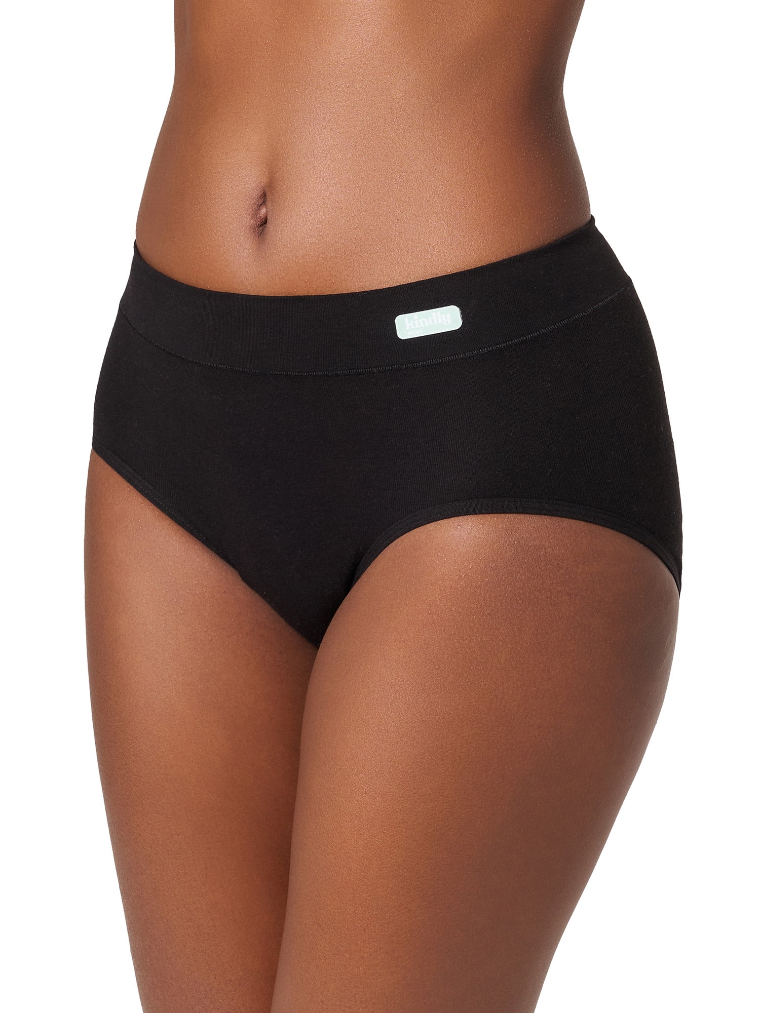 Kindly Yours Women’s Natural Comfort Cotton Modal Modern Brief Underwear, 3-Pack, Sizes XS-XXXL