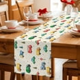 thumbnail image 5 of Beige Cartoon Truck Table Runner 60 Inches, Funny Cute Colorful Car Tree Polka Dot Bed Runner Dresser Scarves Tabletop for Indoor Outdoor Parties/Ceremony/Banquet, 13" x 60", 5 of 9