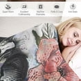 thumbnail image 3 of Orinice Skull Flowers Rose Warm Lightweight Blanket Soft Fleece Blankets Throw Blanket Living Rooms Sofa Decor Cow Gifts All Seasons Long-Lasting Blanket for All Seasons Lightweight Blanket 40x50in, 3 of 6