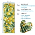 thumbnail image 2 of Yellow Lemon Fruit Leaves White Pattern Hot Yoga Mat Towel Non Slip for Hot Yoga - Quick-Drying Yoga Mat Cover with 4 Corner Pockets with Travel Bag - Hot Yoga Towel Non Slip 70"x26", 2 of 6