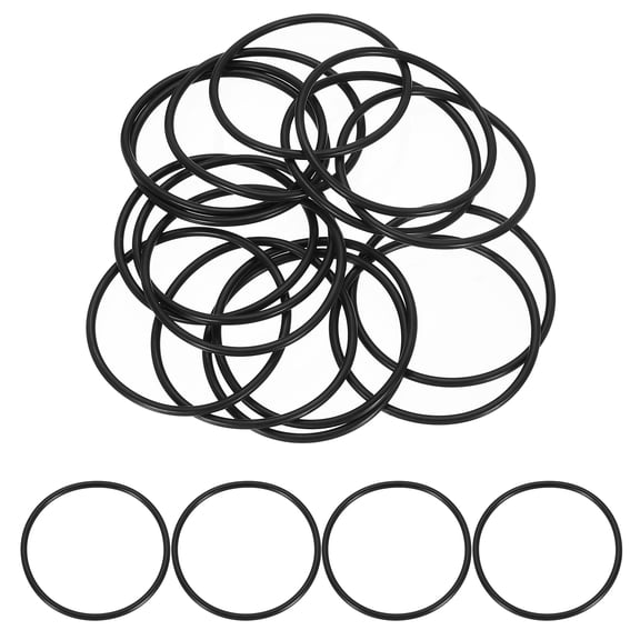 25 Pack 136 Nitrile O-rings 70 Durometer 2" ID, 2-3/16" OD, 3/32" Width Black