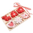 thumbnail image 1 of Paquete de 24 adornos de árbol de Navidad de madera de 2 pulgadas, adornos de árbol de Navidad DIY con caja de almacenamiento de madera XianweiShao 8390612063480, 1 of 1