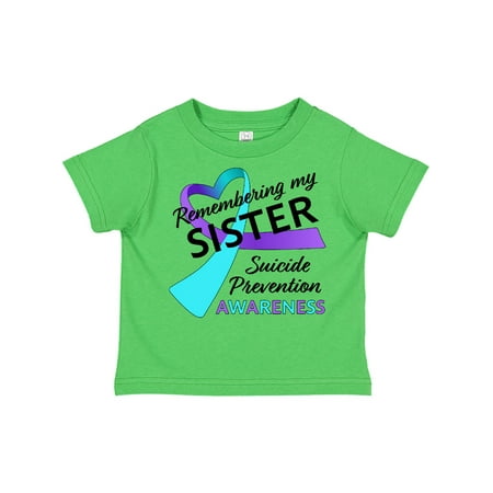 

Inktastic Remembering my Sister- suicide prevention awareness Gift Toddler Boy or Toddler Girl T-Shirt