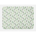 thumbnail image 1 of Leaf Bath Mat, Tea Leaves with Ornamental Vintage Design Stylish Soft Faded Colors Artwork, Non-Slip Plush Mat Bathroom Kitchen Laundry Room Decor, 29.5 X 17.5 Inches, Green Army Green, Ambesonne, 1 of 2