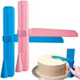 thumbnail image 1 of Raspador de pasteles azul rosa, raspador de pasteles ajustable raspador de pasteles herramienta de alisado decorador de pasteles pulidor alisador Sailing Electrónica, 1 of 5