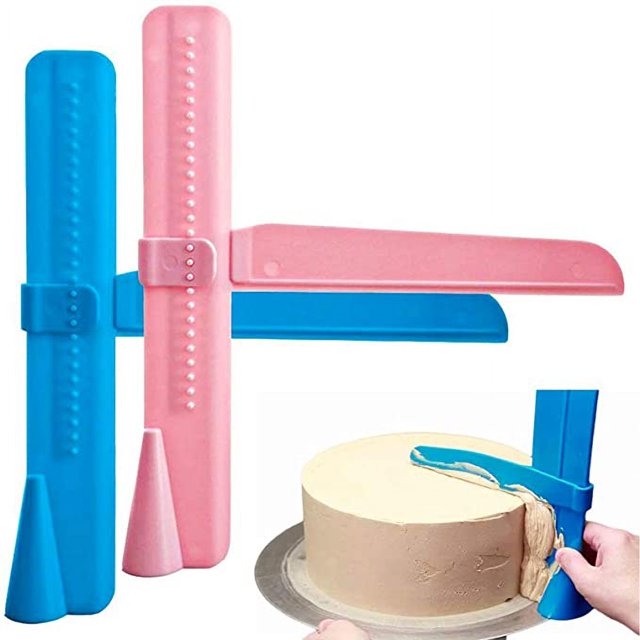 Raspador de pasteles azul rosa, raspador de pasteles ajustable raspador de pasteles herramienta de alisado decorador de pasteles pulidor alisador Sailing Electrónica