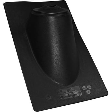 Oatey 11930 Calk Roof Flashing, 11 In W X 19 In L, Hi-Rise Thermoplastic, 1.5" x 3", Black