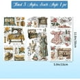 thumbnail image 3 of 3Pcs Vintage Sewing Machine Furniture Transfer 6x12inch Retro Dress Rub on Transfer Self-Adhesive Wall Art Decals for Bedroom Living Room Desk Table Decoration, 3 of 7