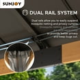 thumbnail image 5 of SUNJOY 12 x 20 ft. Wood Gazebo, Outdoor Patio Aluminum Hardtop Gazebo, Cedar Framed Wooden Gazebo with 2-Tier Roof, Suitable for Patios, Lawn and Backyard, Dark Brown Roof and Natural Wood Frame, 5 of 11