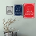 thumbnail image 3 of Signs ByLITA Portrait Round Wear Appropriate Swim Attire Door or Wall Sign Durable ABS Plastic | Laser Engraved | Easy Installation | Elegant Design | Pool Safety Sign (Navy Blue / White) - Medium, 3 of 8