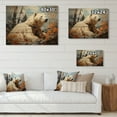thumbnail image 4 of Designart "Majestic Bear in a Pastoral Scene I" Animals Print on Natural Pine Wood, 4 of 5