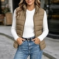 thumbnail image 2 of Annhoo Womens Lightweight Puffer Vest Zip up Sleeveless Quilted Vest Outerwear with Pocket for Layering Waistcoat, 2 of 7