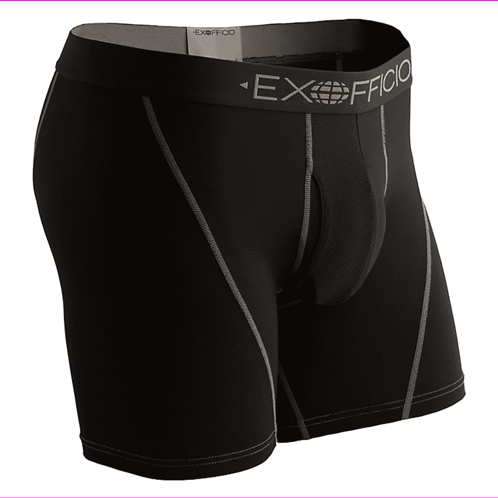 Black or Charcoal L XL ExOfficio Men's Give-N-Go Boxer Brief 