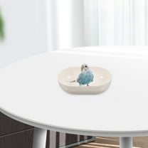 FOLOYORI Bird Bath Bowl White 2Pcs 4.4X2.8X1.2In