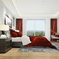 thumbnail image 3 of Designart 'Red Laser' Modern & Contemporary Duvet Cover Set, 3 of 4