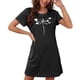 thumbnail image 4 of Camisón corto de talla grande para mujer, camisón de manga corta con estampado de pecho a la moda, camisón para mujer, 4 of 7
