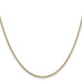 thumbnail image 3 of 14k Yellow Gold 18 Inch 2mm Round Link Cable Chain Necklace Pendant Charm, 3 of 9