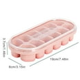 thumbnail image 3 of Clearance Ice Cube Mold under $5,Press Ice Tray Ice Cube Home Refrigerator Large Capacity Storage Ice Box Food Grade Silicone Ice Tray, 3 of 4