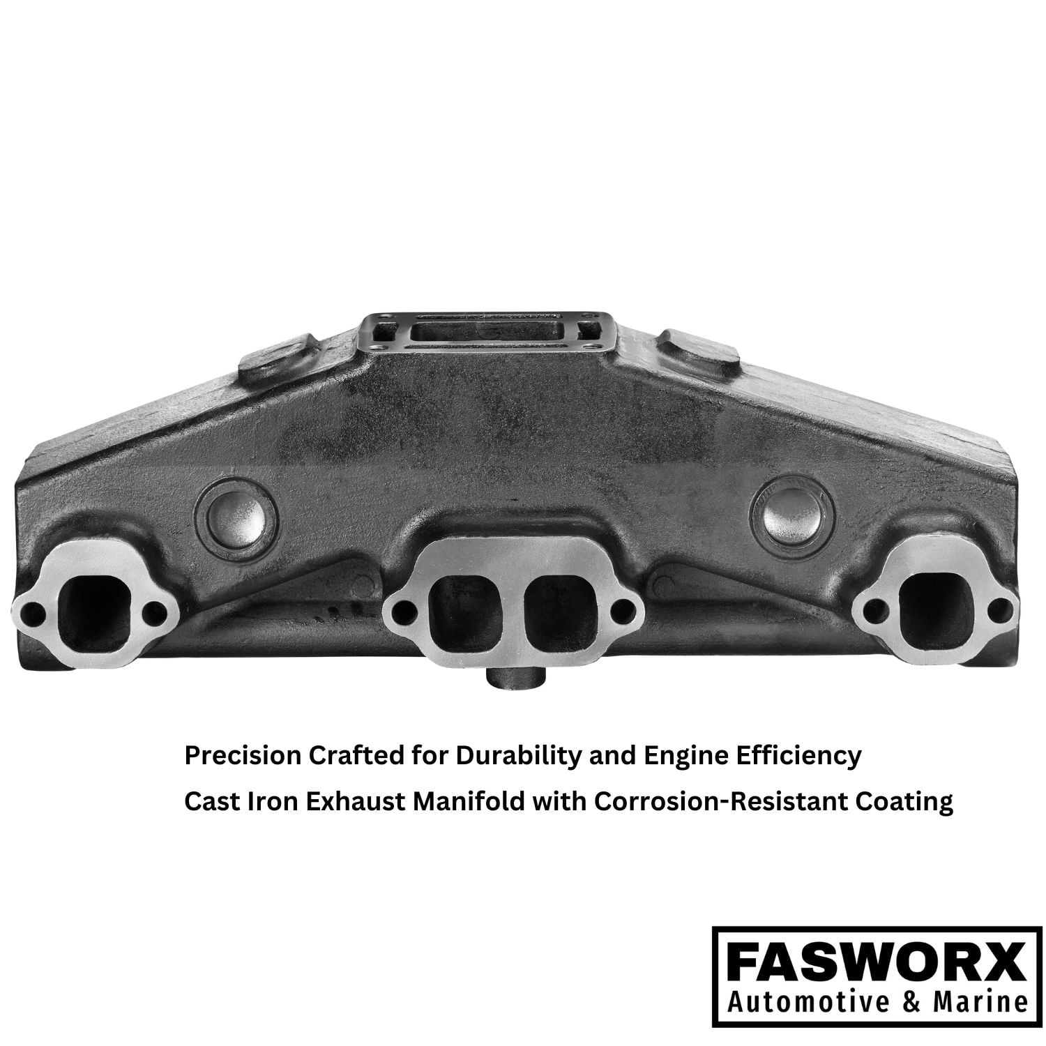 V8 5.0L 5.7L Volvo Penta OMC Exhaust Manifold Cast Iron, Gasket, and Bolts For Volvo Penta OMC Exhaust Systems in V8 Engines 1992 or Newer by FASWORX