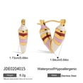 thumbnail image 6 of PISONIC 18K Gold Plated Love Heart Small Hoop Earrings Charm Cute Colorful Chunky Heart Shaped Huggie Hoop Earrings for Women Minimalist Valentine's Day Christmas Party Fashion Jewelry Gifts, 6 of 6
