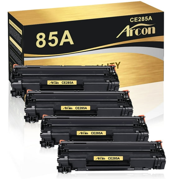 Arcon 4-Pack Compatible Toner works with HP 85A CE285A LaserJet Pro Pro M1212NF P1102W M1217NFW P1109w P1006 Printers (Black)
