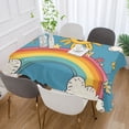 thumbnail image 2 of Yayeee Tablecloths for Rectangular Tables 54 x 72 inch Party Table Cover, Rainbow with Stars, 2 of 6