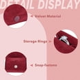 thumbnail image 3 of Mini Velvet Jewelry Storage Boxes Arch Shaped Jewelry Case for Earrings Rings Storage Dark Red 6.2x3.3x4cm, 3 of 9