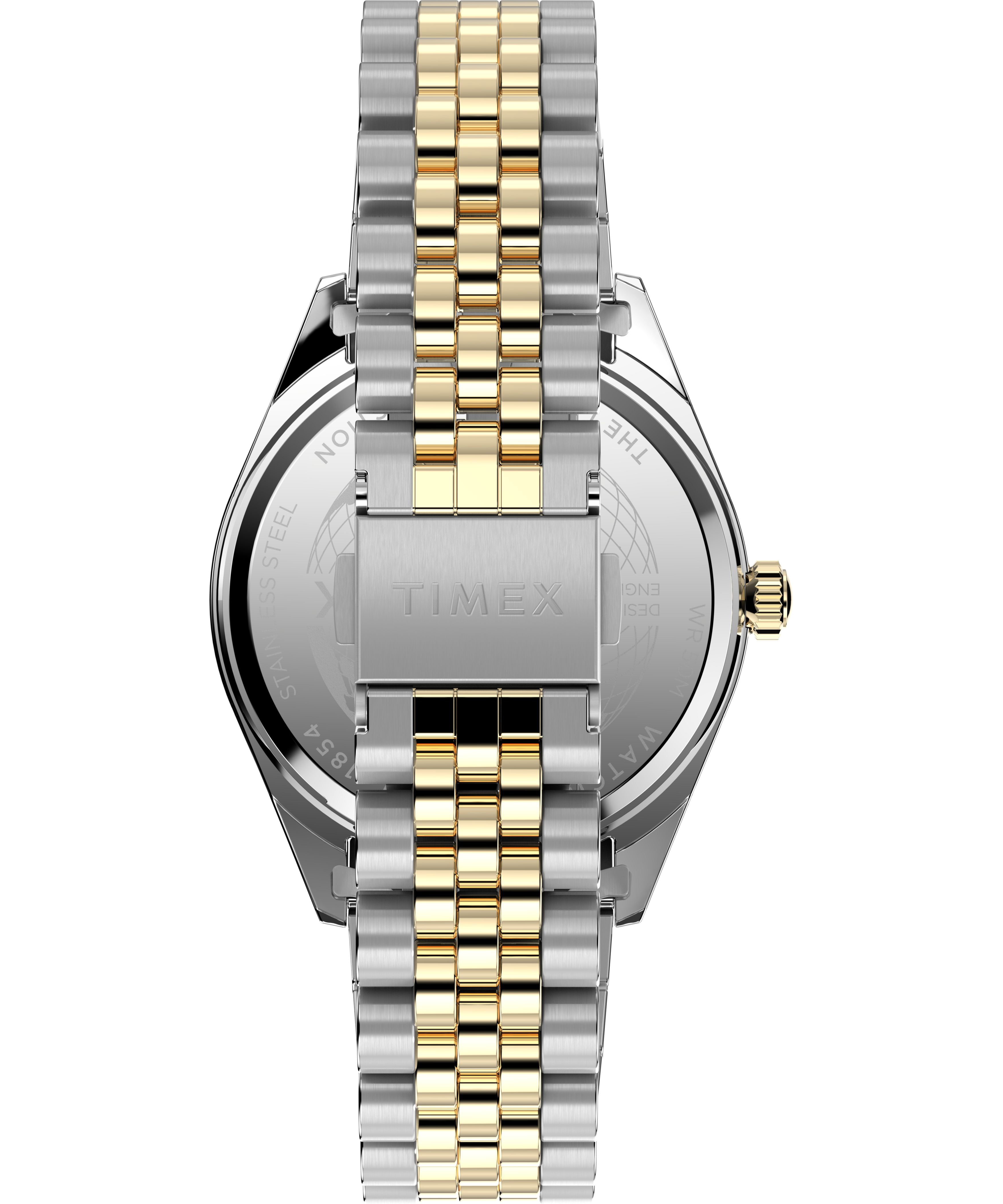 Timex Men's Legacy 41mm Watch - Two-Tone Bracelet Black Dial Two-Tone Case