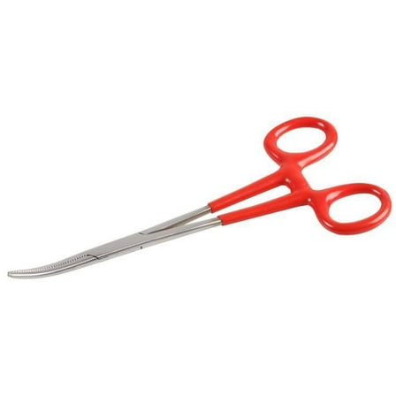 DURATOOL - 6" (150mm) Bent Nose Forceps, Dipped Handle