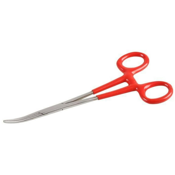 DURATOOL - 6" (150mm) Bent Nose Forceps, Dipped Handle