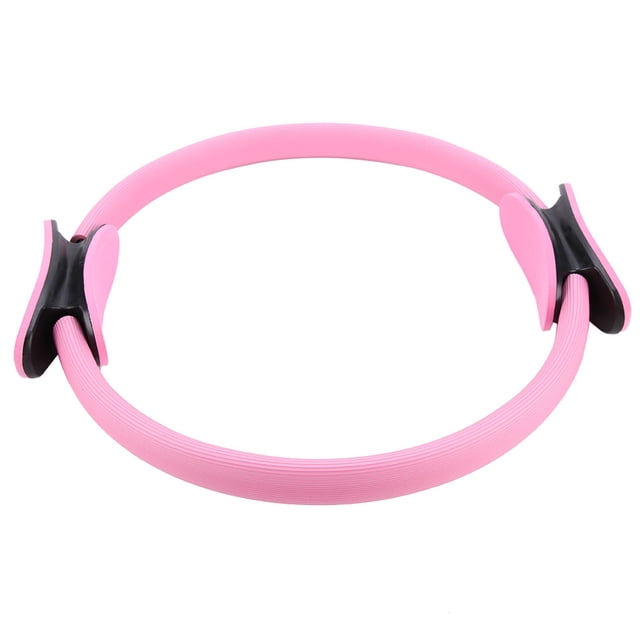 Aro de resistencia para yoga y pilates de 4 colores con doble agarre para muslos y piernas, color rosa