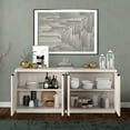 thumbnail image 6 of Evelyn&Zoe Modern/Contemporary 68" Wide Alder White Buffet Table, 6 of 10