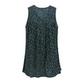 thumbnail image 3 of Defitshape Women's Soft Tank Top Sleeveless Printed Vest Blouse Summer Fall Lightweight Loose Cute Beach Tops Navy 4-6, 3 of 4