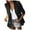 Black, variant on IROINNID Women's Blazer Jacket Long Sleeve Solid Color Peak Lapel Outwear, Comfy Turn-Down Collar Pockets Leather Jacket