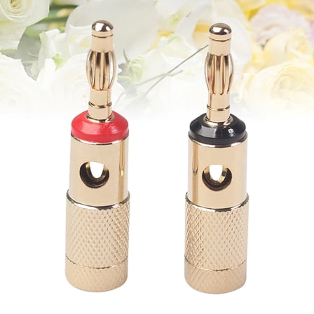 MUSEYA 1 Pair Speaker Connector Copper Assorted Color for Home Theater Systems