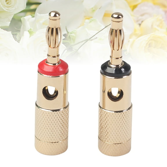 MUSEYA 1 Pair Speaker Connector Copper Assorted Color for Home Theater Systems