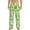 White, variant on Green Various Lemons Print Men's Home Trousers, Elastic Drawstring Home Pajamas Clothing Suitable for Adult Men-3X-Large