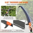 thumbnail image 3 of Manual Pole Saw, Extendable Tree Pruner, Sharp Steel Blade High Branches Trimming, Manual Branch Trimmer with Lightweight Fiberglass Handles for Pruning Palms and Shrubs, 3 of 6